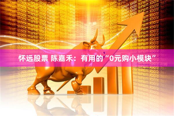 怀远股票 陈嘉禾：有用的“0元购小模块”