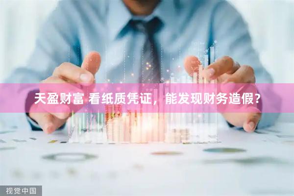 天盈财富 看纸质凭证，能发现财务造假？