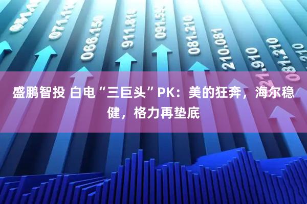 盛鹏智投 白电“三巨头”PK：美的狂奔，海尔稳健，格力再垫底