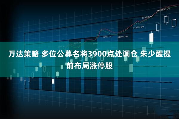 万达策略 多位公募名将3900点处调仓 朱少醒提前布局涨停股